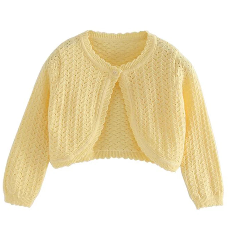 Cardigan Fille Tricot - Bolero Coton Automne