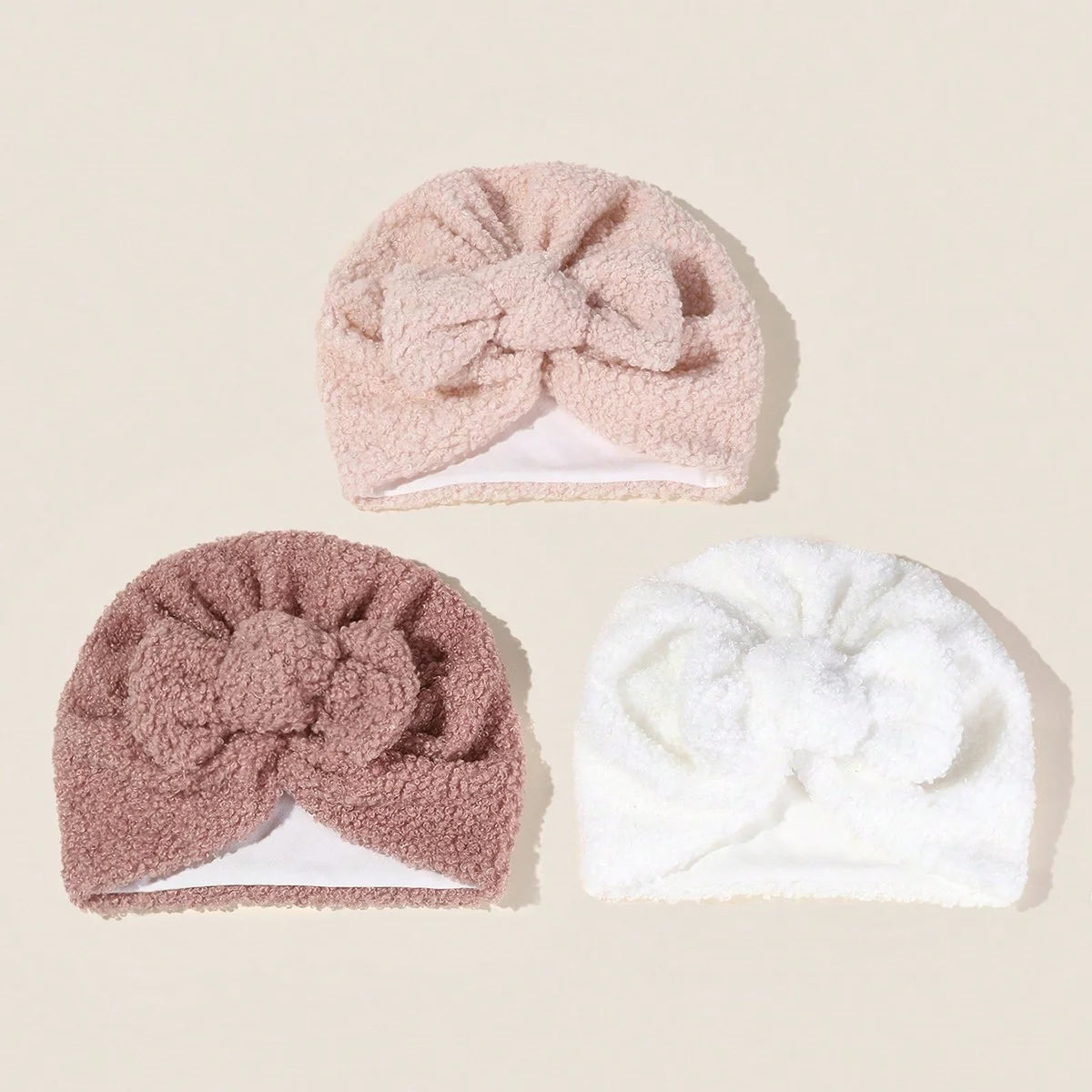 Bonnet Turban Bébé Crochet - Hiver Nœud Fait Main