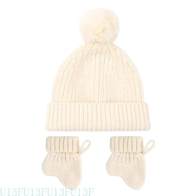 Set Chaussons Bonnet Bébé Crochet - 0-6 mois Doux