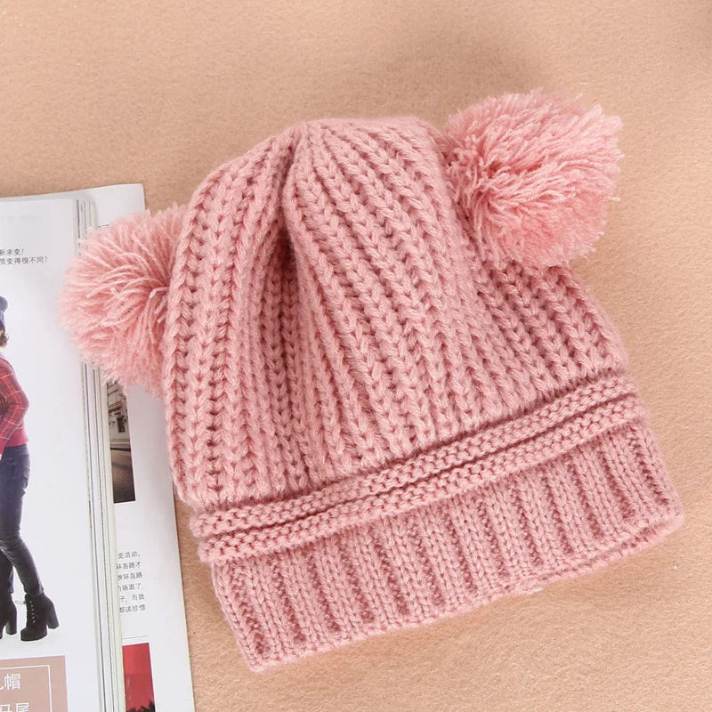 Bonnet Bébé Tricot Hiver - Unisexe 0-2 ans Doux