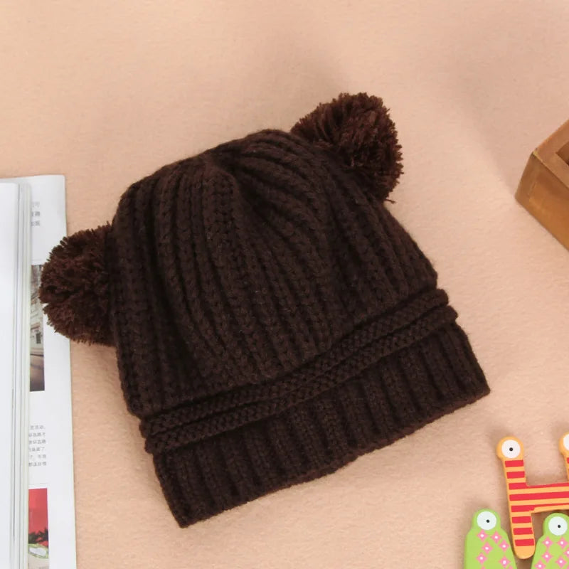 Bonnet Bébé Tricot Hiver - Unisexe 0-2 ans Doux