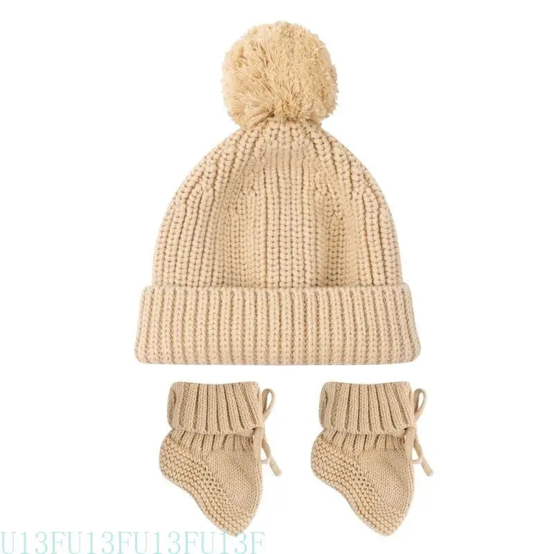 Set Chaussons Bonnet Bébé Crochet - 0-6 mois Doux