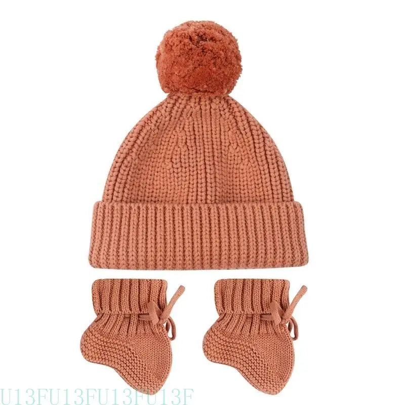 Set Chaussons Bonnet Bébé Crochet - 0-6 mois Doux