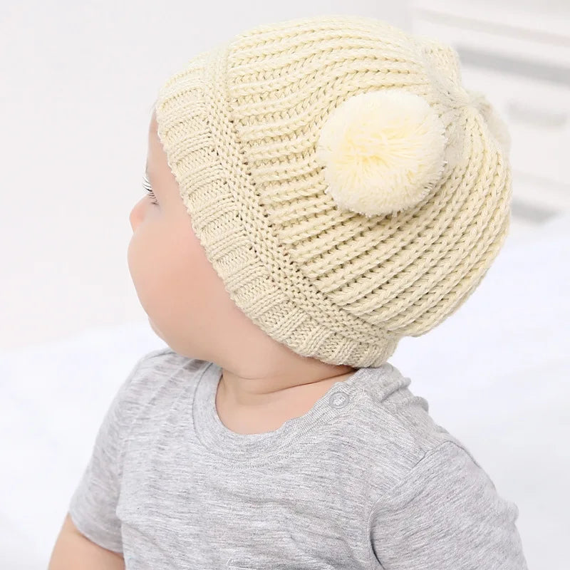 Bonnet Bébé Tricot Hiver - Unisexe 0-2 ans Doux