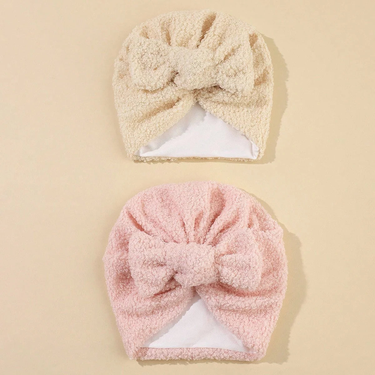 Bonnet Turban Bébé Crochet - Hiver Nœud Fait Main