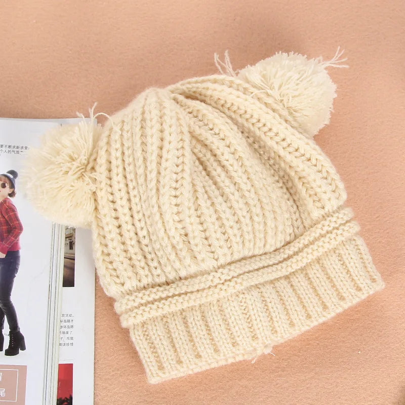 Bonnet Bébé Tricot Hiver - Unisexe 0-2 ans Doux