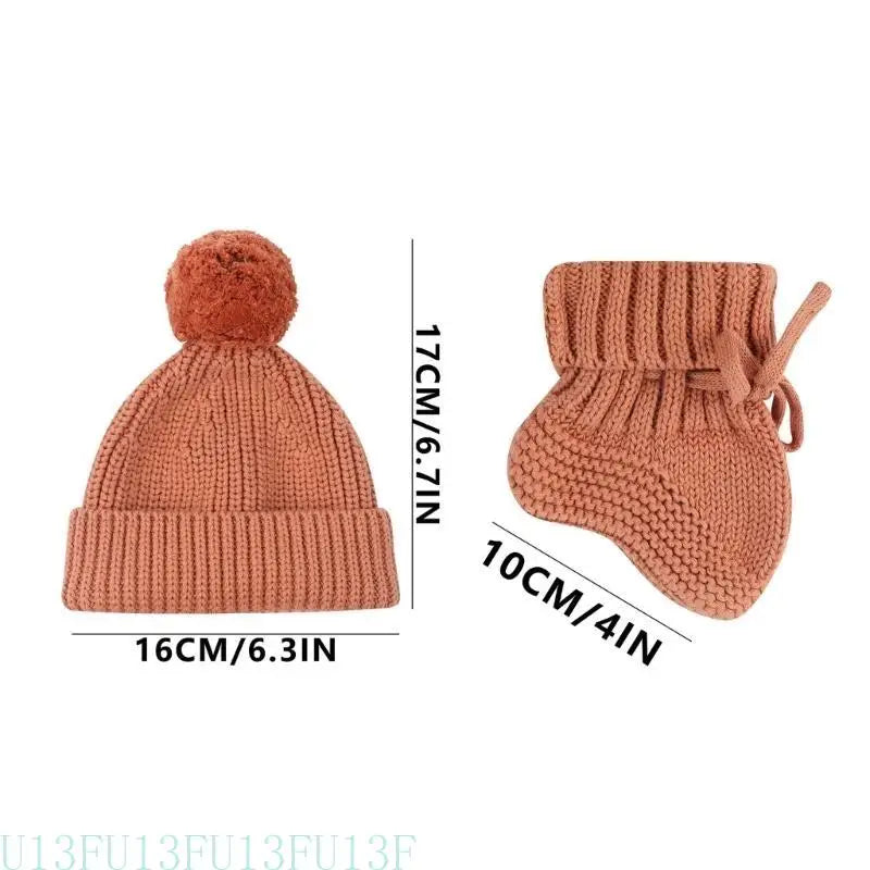 Set Chaussons Bonnet Bébé Crochet - 0-6 mois Doux