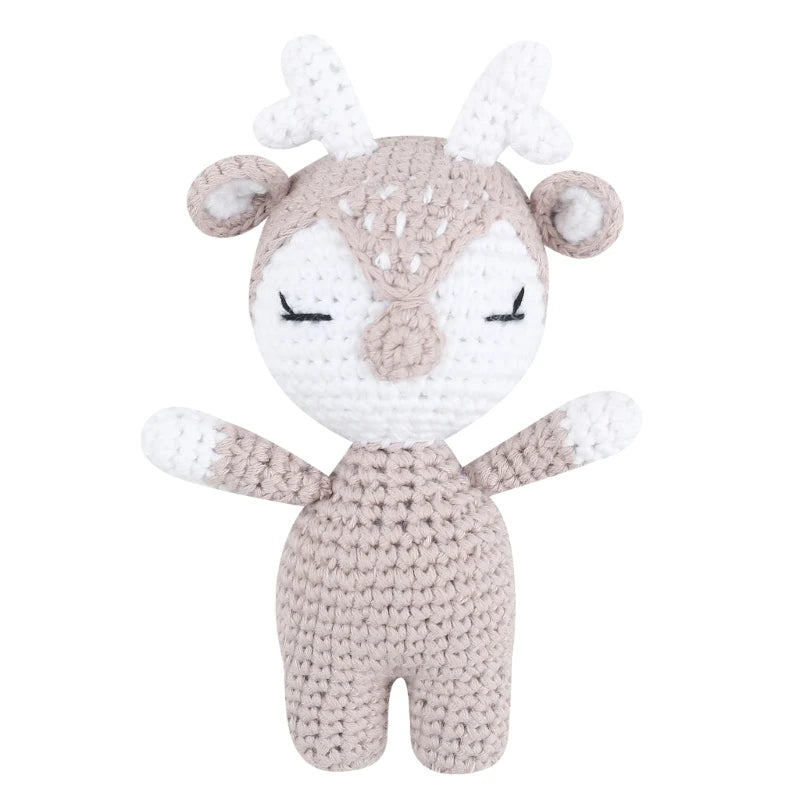 Doudou Lapin Crochet - Peluche Bébé Coton Bio