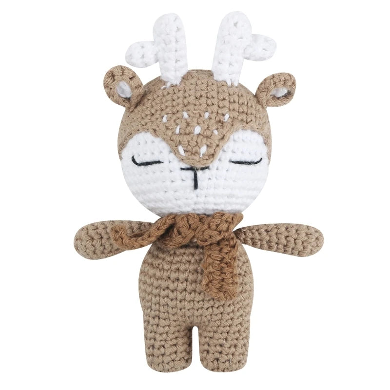 Doudou Lapin Crochet - Peluche Bébé Coton Bio