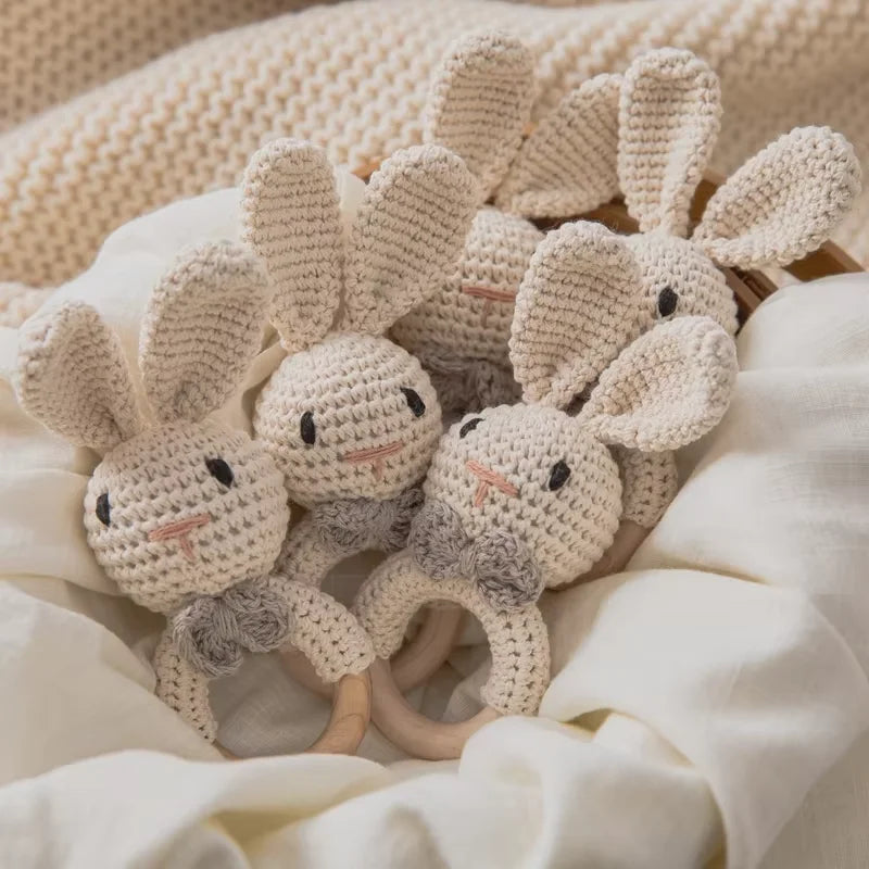 Hochet Bébé Crochet Bois