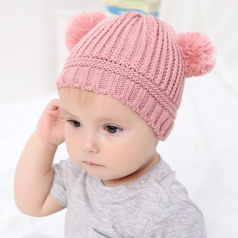 Bonnet Bébé Tricot Hiver - Unisexe 0-2 ans Doux