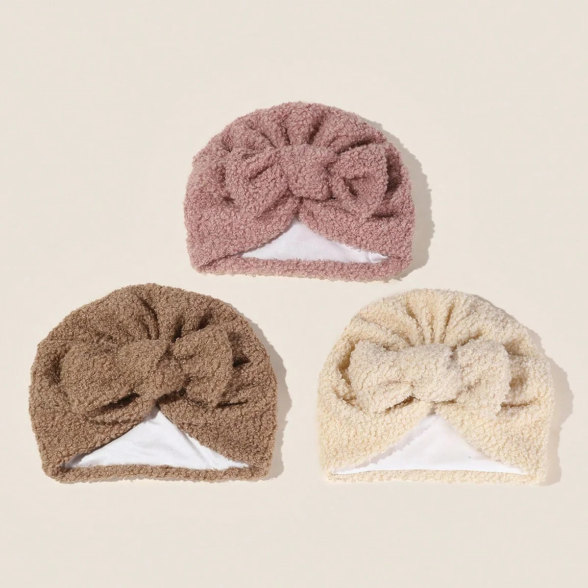 Bonnet Turban Bébé Crochet - Hiver Nœud Fait Main