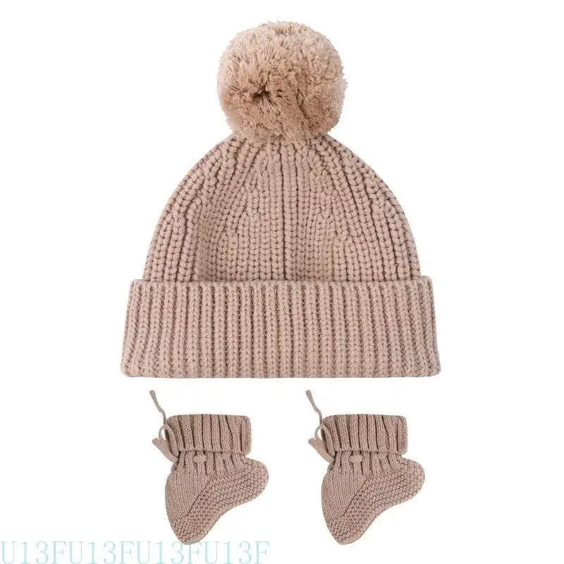 Set Chaussons Bonnet Bébé Crochet - 0-6 mois Doux