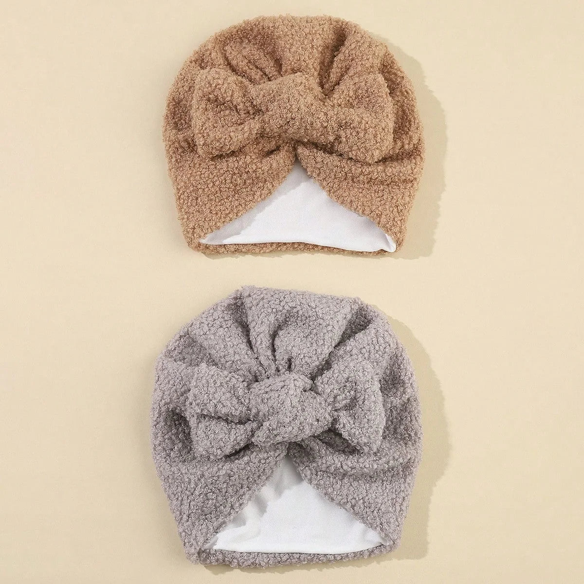 Bonnet Turban Bébé Crochet - Hiver Nœud Fait Main