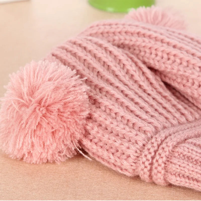 Bonnet Bébé Tricot Hiver - Unisexe 0-2 ans Doux