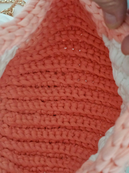 Sac à main coquillage au crochet