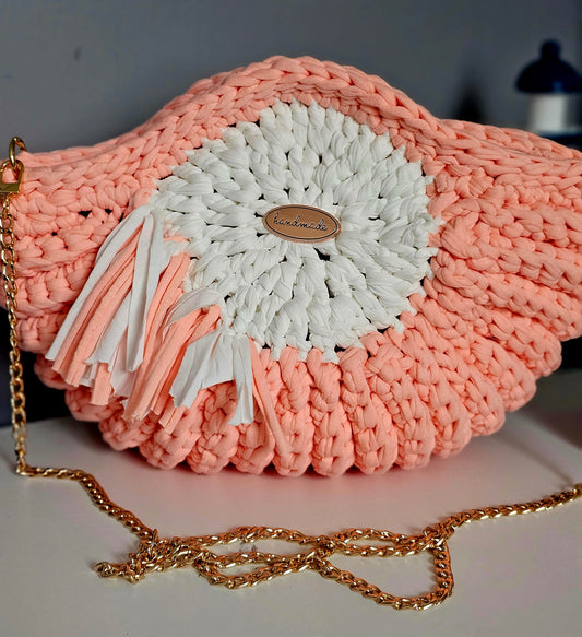 Sac à main coquillage au crochet