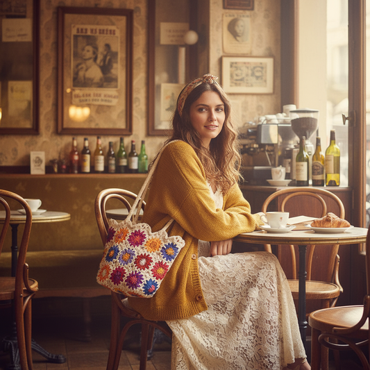 Sac vintage fleurs lifestyle