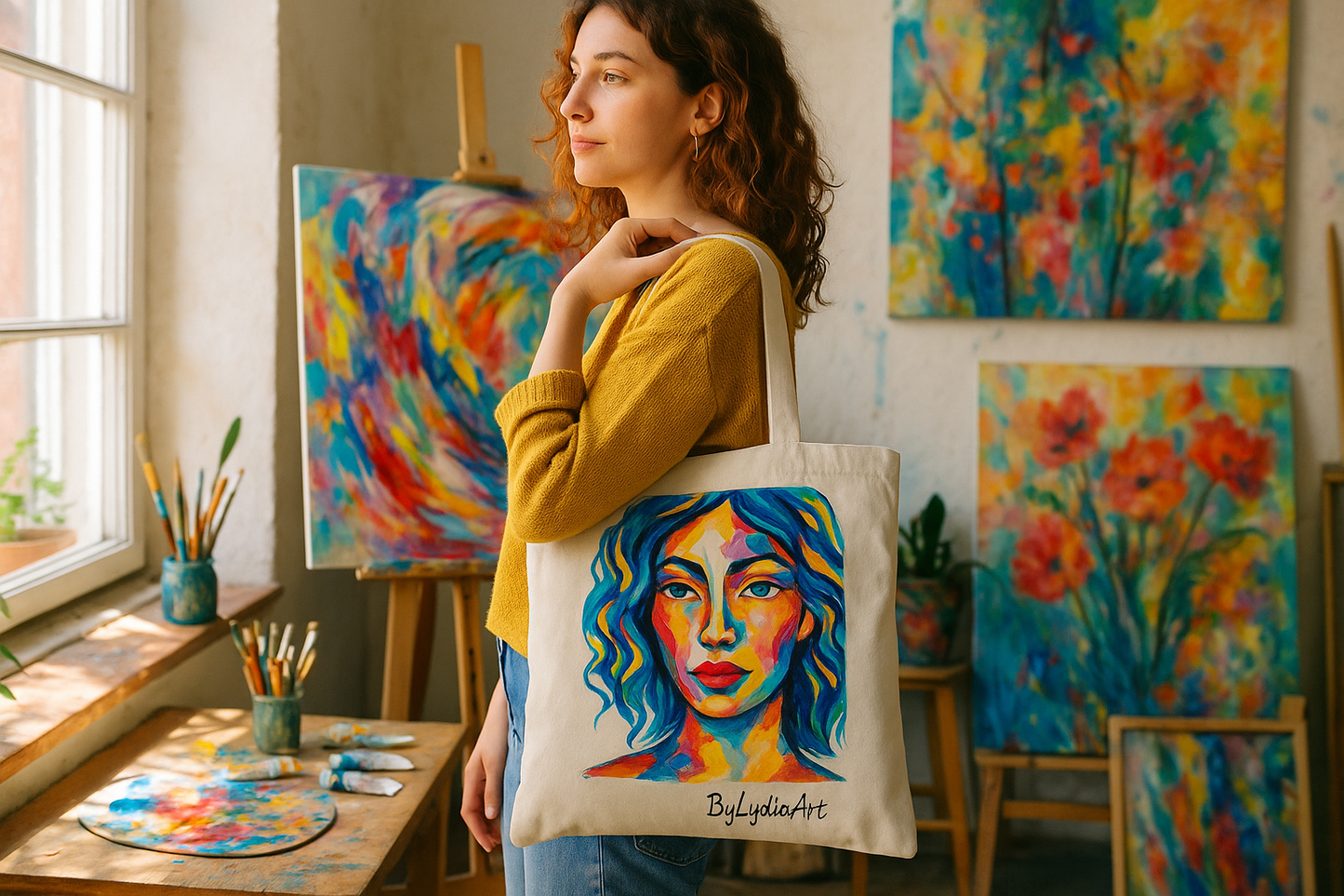 Tote bag artistique lifestyle